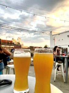 Celebration of National Beer Day on a brewery patio in Richmond, VA